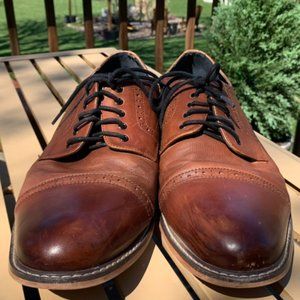 Bar III brown leather-upper shoes (13M)